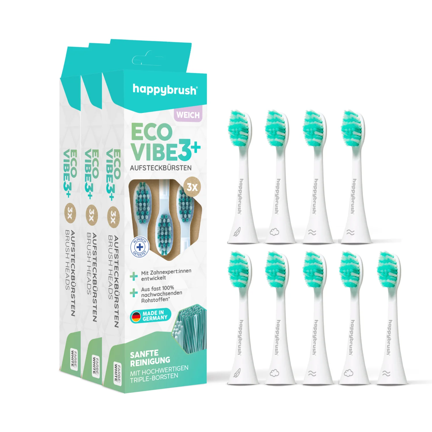 Aufsteckbürsten Eco Vibe 3+ | White-Mint - Image 13