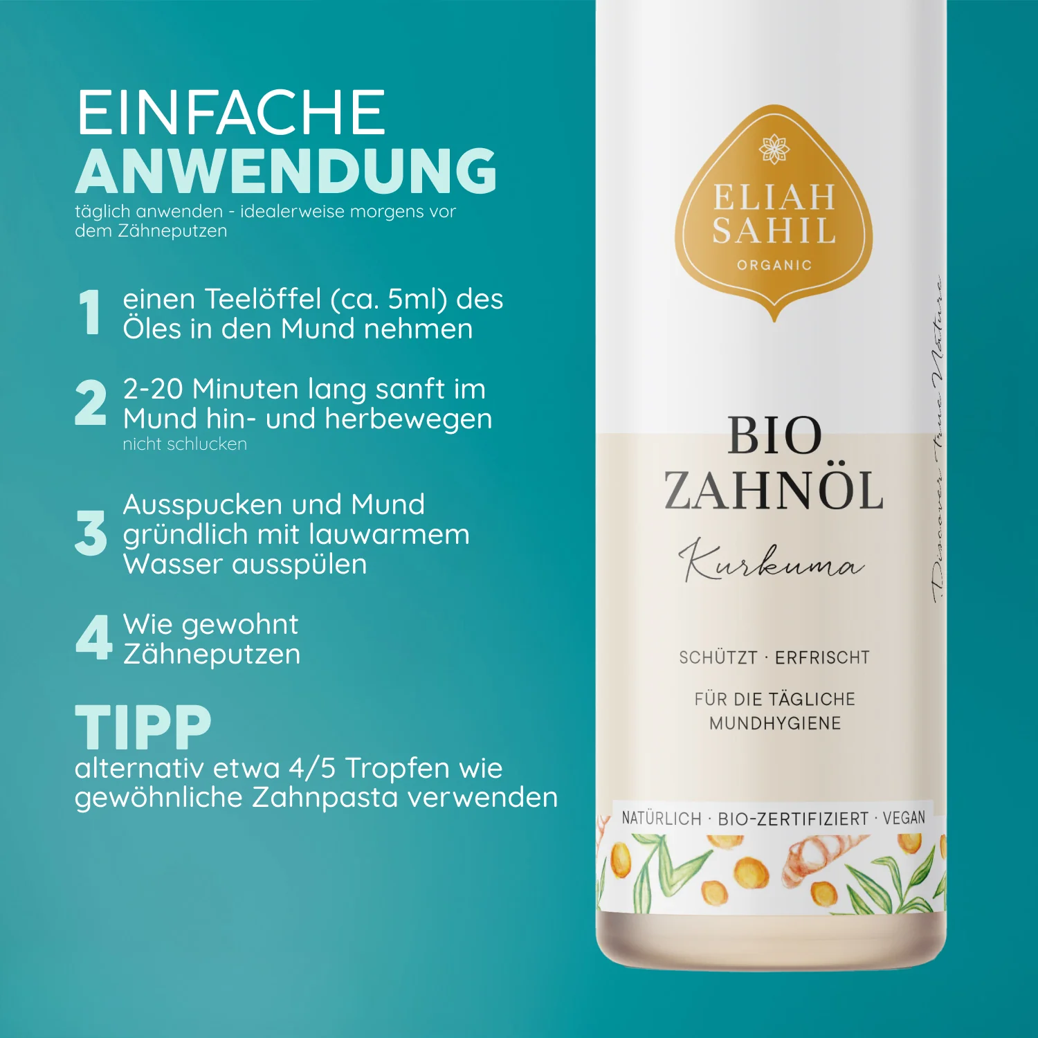 Bio Zahnöl | Kurkuma by Eliah Sahil - Image 2